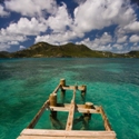 Antigua dock turquoise water