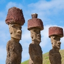 Easter Island statues.