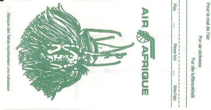 airsickness bags Air Afrique airsickness bag